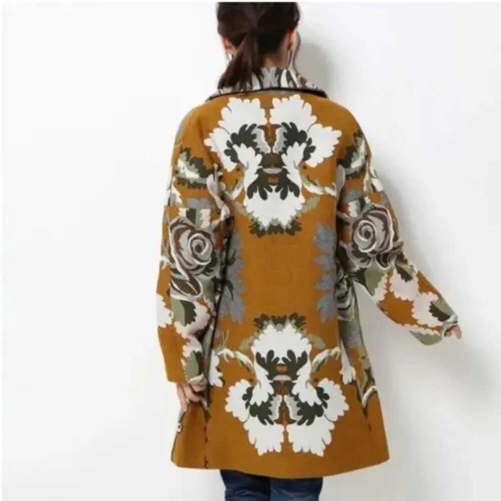 Desigul Marais Le Christian Lacroix Collab Floral  Coat USA 12 NWT